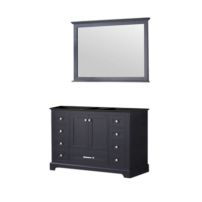 Dukes 48" Espresso Single Vanity, no Top and 46" Mirror - LD342248SG00M46