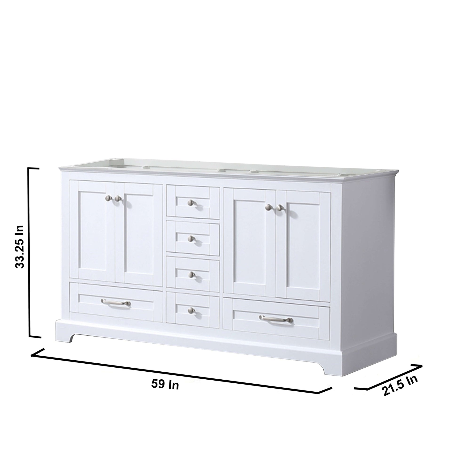 Dukes 60" White Vanity Cabinet Only - LD342260DA00000