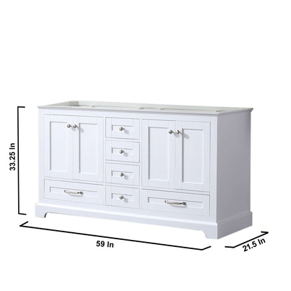 Dukes 60" White Vanity Cabinet Only - LD342260DA00000