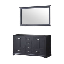Load image into Gallery viewer, Dukes 60&quot; Espresso Double Vanity, no Top and 58&quot; Mirror - LD342260DG00M58