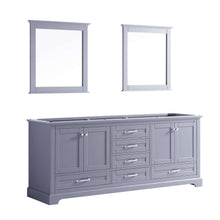 Load image into Gallery viewer, Dukes 80&quot; Dark Grey Double Vanity, no Top and 30&quot; Mirrors - LD342280DB00M30