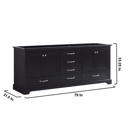 Dukes 80" Espresso Vanity Cabinet Only - LD342280DG00000