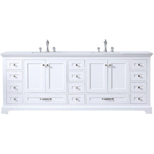 Load image into Gallery viewer, Dukes 84&quot; White Double Vanity, White Quartz Top, White Square Sinks and no Mirror - LD342284DAWQ000