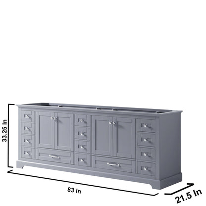 Dukes 84" Dark Grey Vanity Cabinet Only - LD342284DB00000