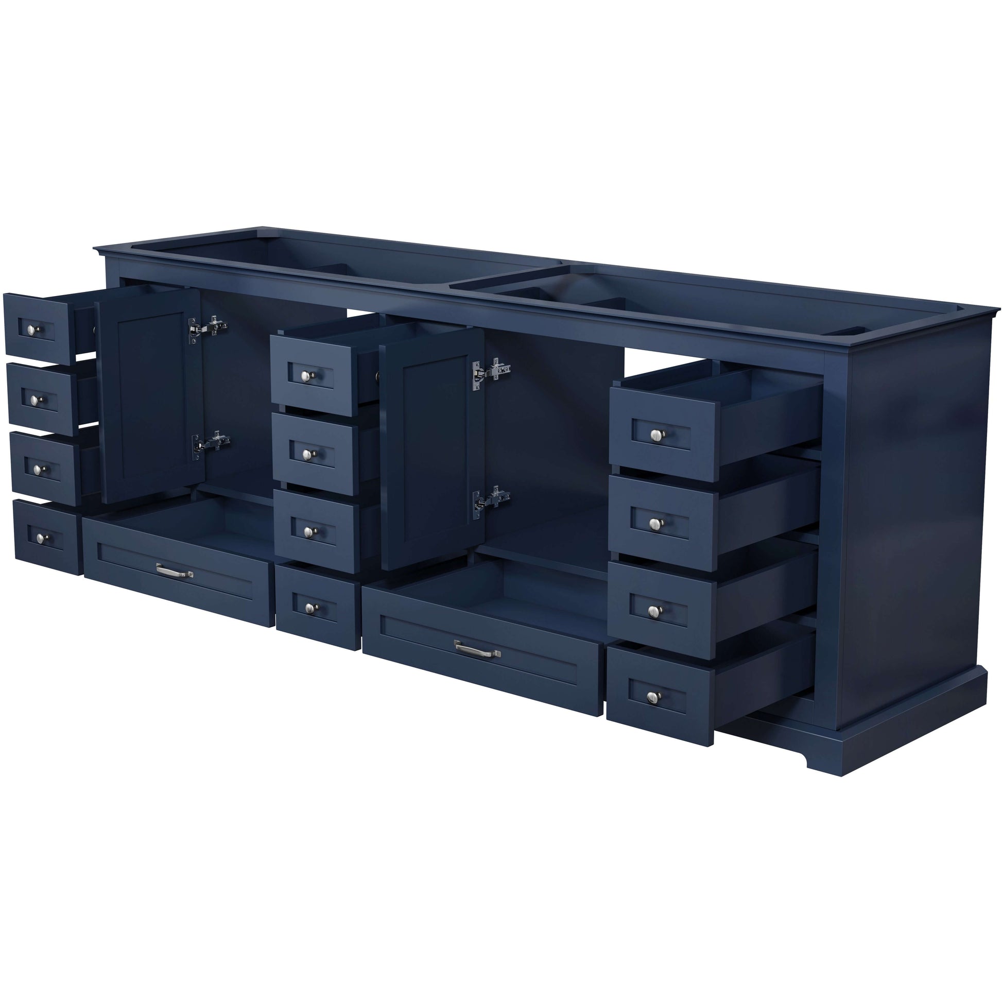 Dukes 84" Navy Blue Vanity Cabinet Only - LD342284DE00000