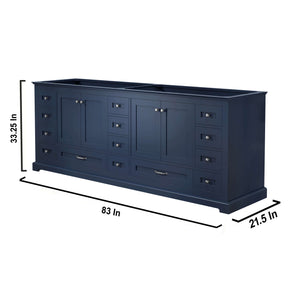 Dukes 84" Navy Blue Vanity Cabinet Only - LD342284DE00000