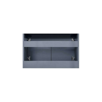 Geneva 30" Dark Grey Single Vanity, no Top and 30" LED Mirror - LG192230DB00LM30