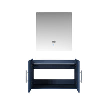 Load image into Gallery viewer, Geneva 30&quot; Navy Blue Single Vanity, White Carrara Marble Top, White Square Sink and no Mirror - LG192230DEDS000