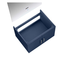 Load image into Gallery viewer, Geneva 30&quot; Navy Blue Single Vanity, White Carrara Marble Top, White Square Sink and no Mirror - LG192230DEDS000