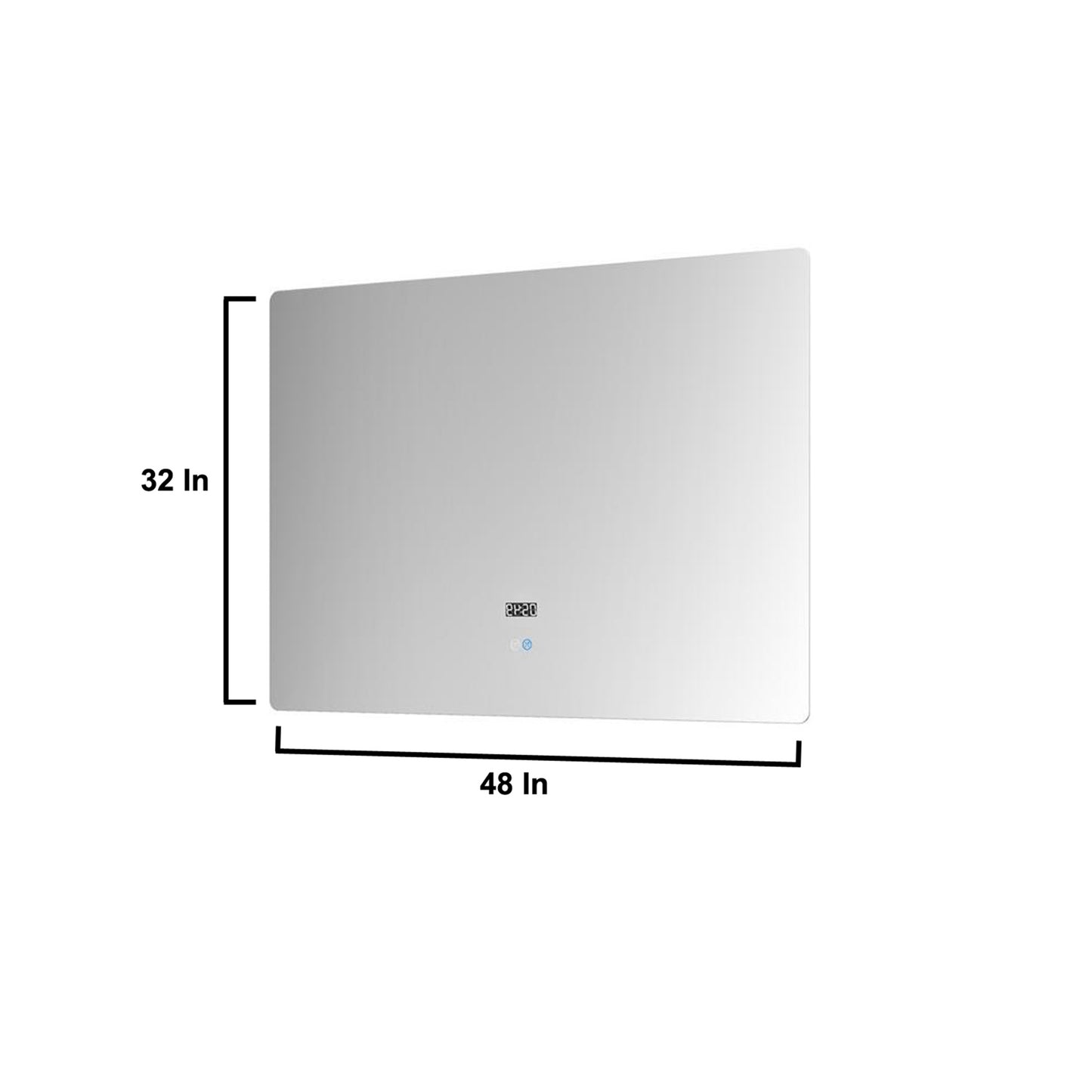 Geneva 48" Dark Grey Single Vanity, no Top and 48" LED Mirror - LG192248DB00LM48