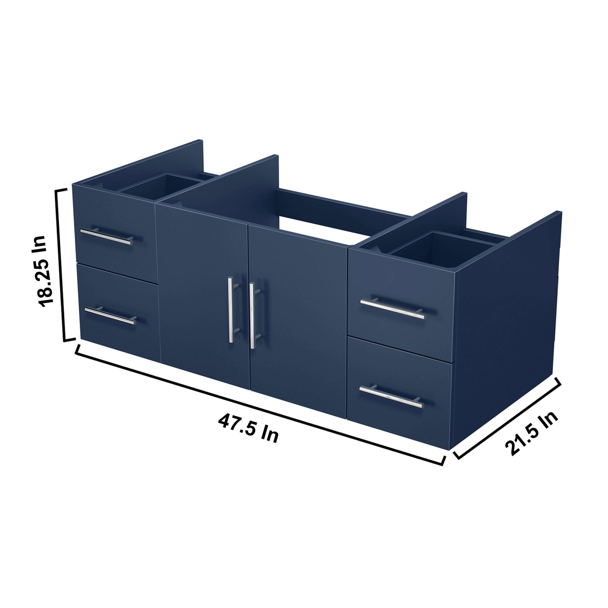 Geneva 48" Navy Blue Vanity Cabinet Only - LG192248DE00000