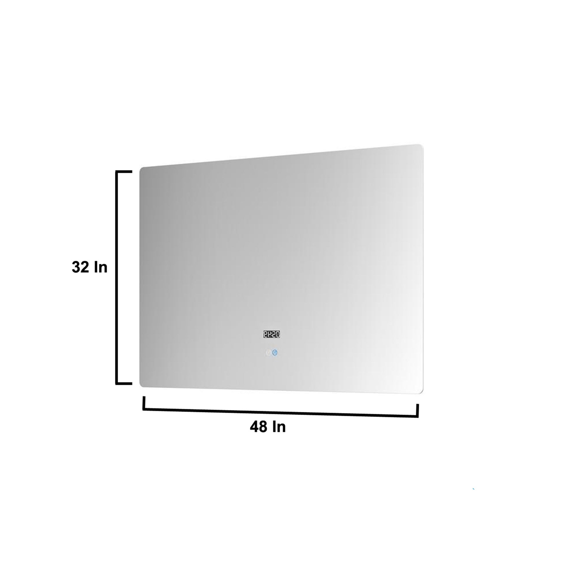 Geneva 48" Glossy White Single Vanity, no Top and 48" LED Mirror - LG192248DM00LM48