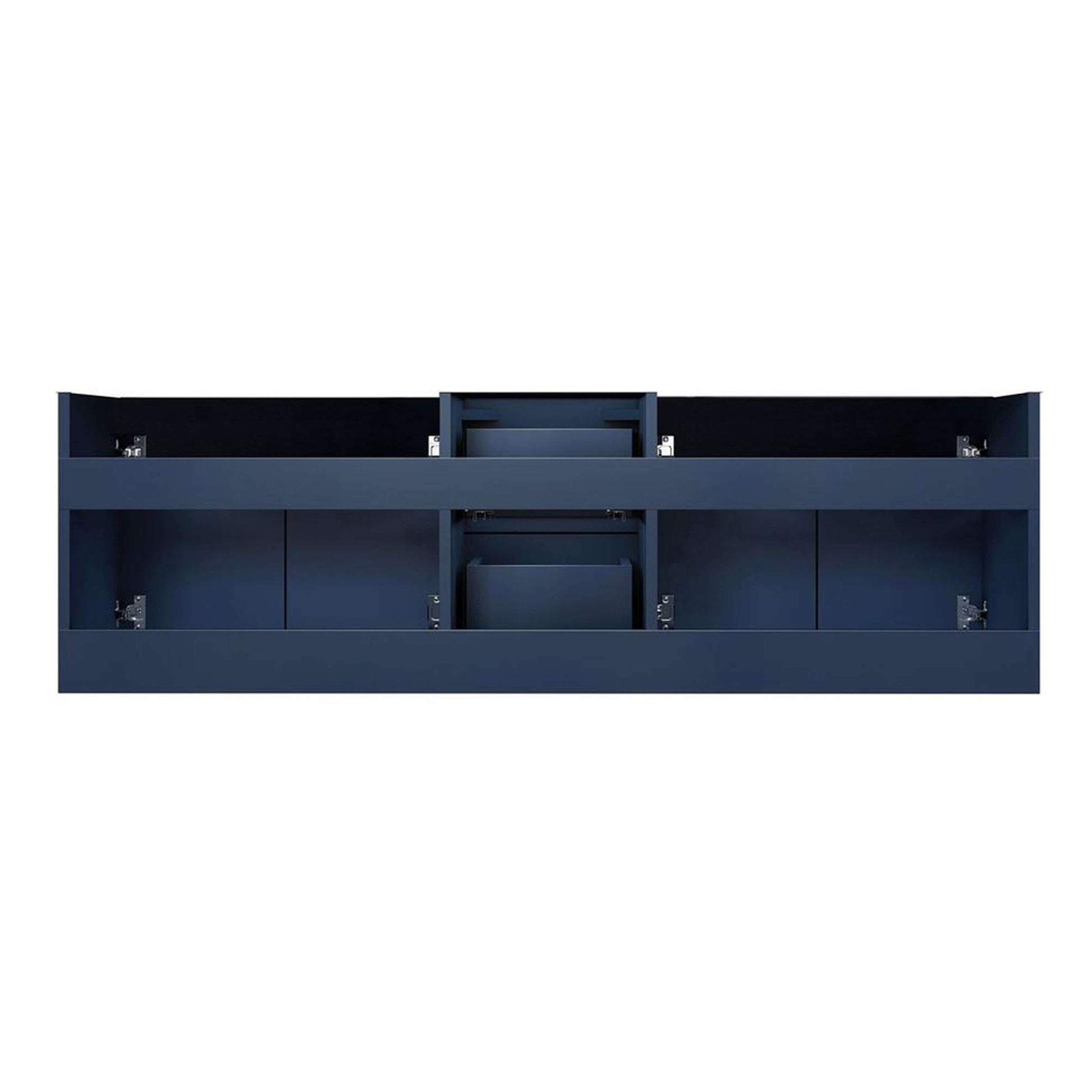 Geneva 60" Navy Blue Double Vanity, no Top and 60" LED Mirror - LG192260DE00LM60