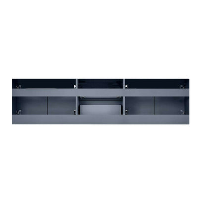 Geneva 72" Dark Grey Double Vanity, no Top and 30" LED Mirrors - LG192272DB00LM30