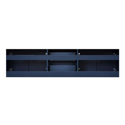 Geneva 72" Navy Blue Double Vanity, no Top and 30" LED Mirrors - LG192272DE00LM30