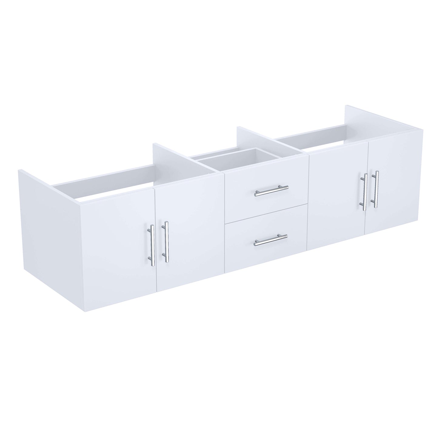 Geneva 72" Glossy White Vanity Cabinet Only - LG192272DM00000