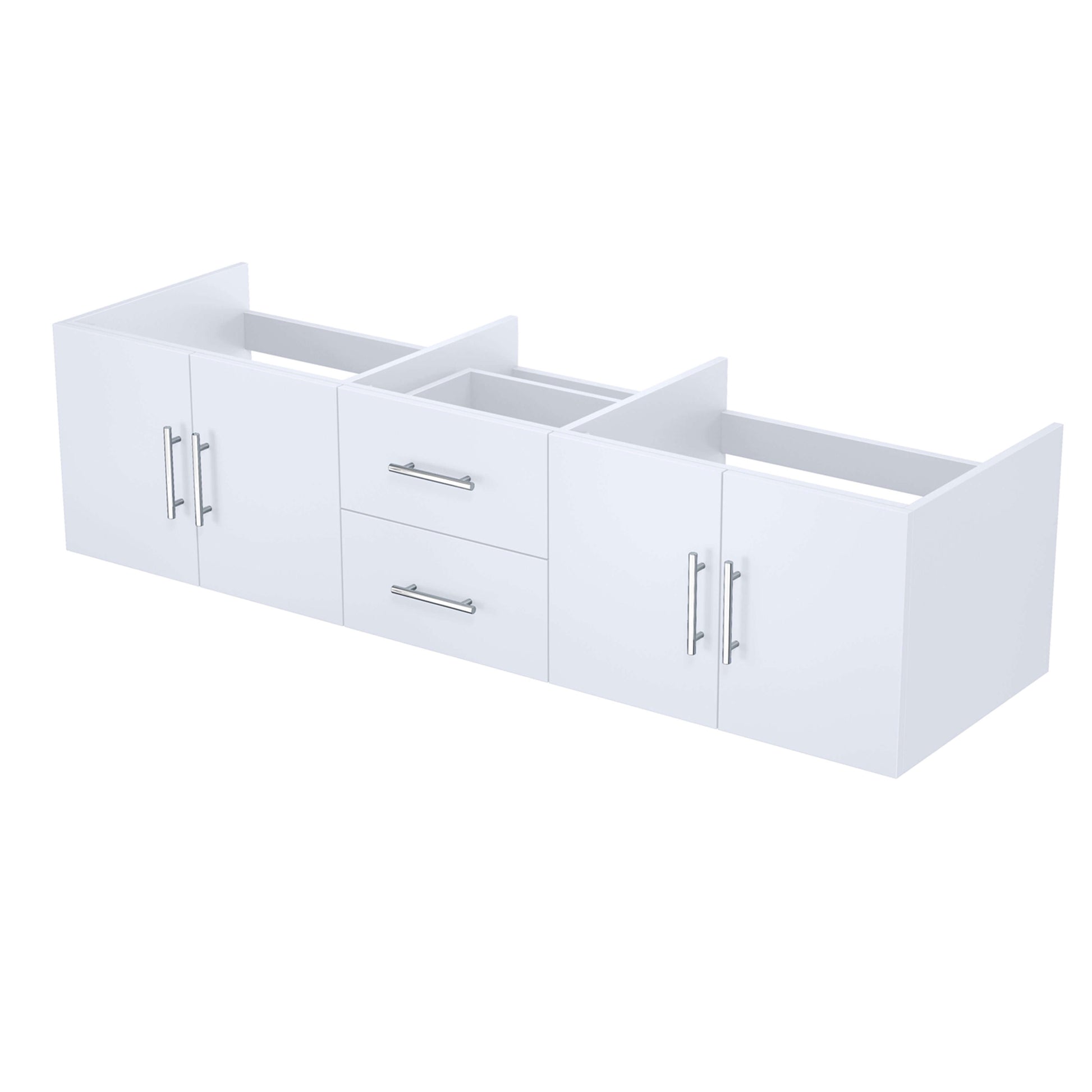 Geneva 72" Glossy White Vanity Cabinet Only - LG192272DM00000