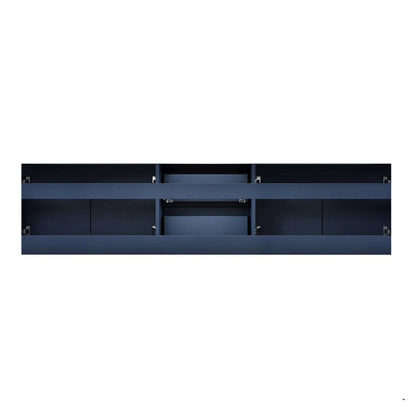 Geneva 80" Navy Blue Double Vanity, no Top and 30" LED Mirrors - LG192280DE00LM30