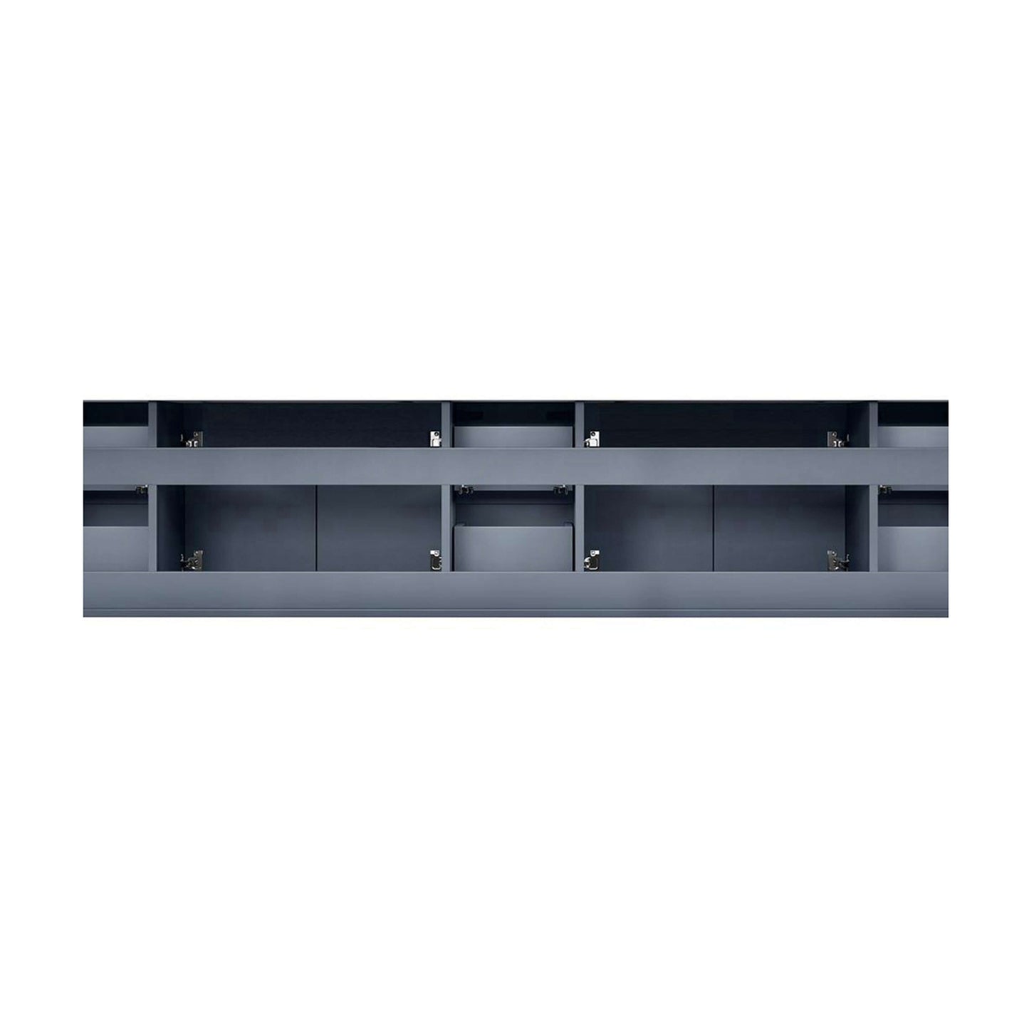 Geneva 84" Dark Grey Double Vanity, no Top and 36" LED Mirrors - LG192284DB00LM36