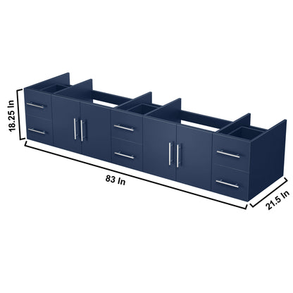 Geneva 84" Navy Blue Vanity Cabinet Only - LG192284DE00000