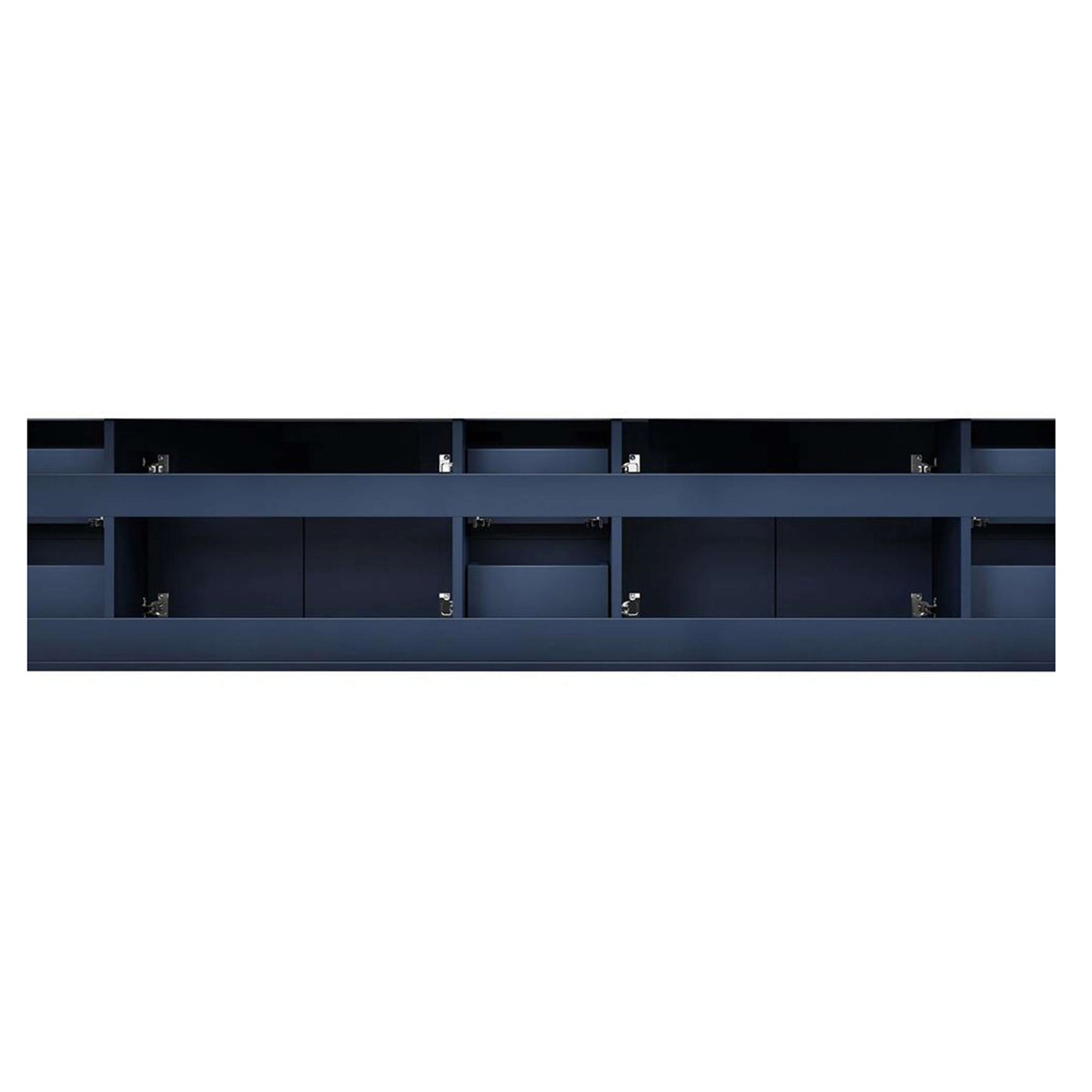 Geneva 84" Navy Blue Double Vanity, no Top and 36" LED Mirrors - LG192284DE00LM36