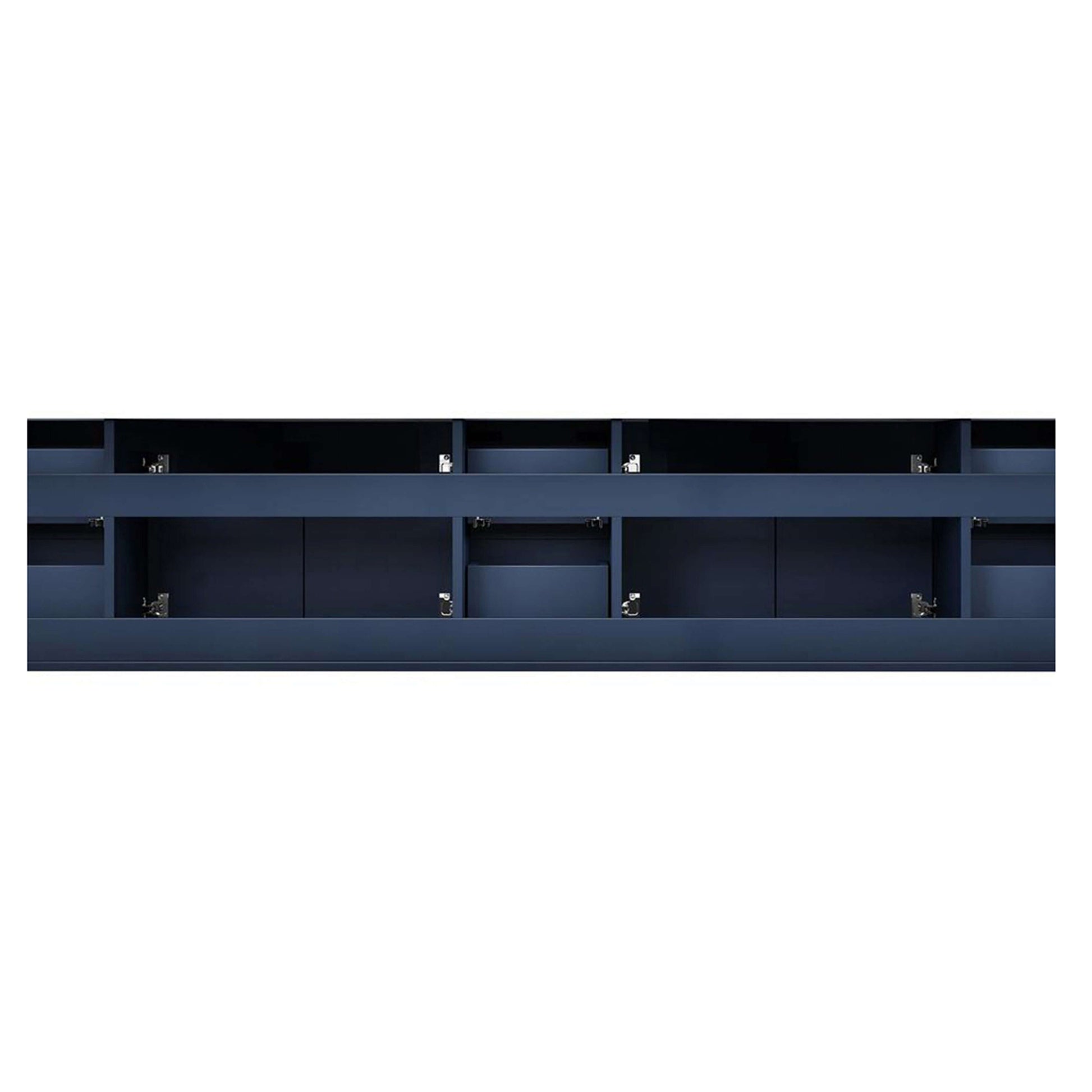 Geneva 84" Navy Blue Double Vanity, no Top and 36" LED Mirrors - LG192284DE00LM36