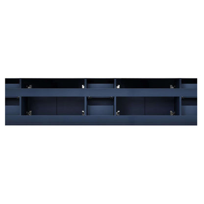 Geneva 84" Navy Blue Double Vanity, no Top and 36" LED Mirrors - LG192284DE00LM36