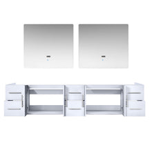 Load image into Gallery viewer, Geneva 84&quot; Glossy White Double Vanity, no Top and 36&quot; LED Mirrors - LG192284DM00LM36