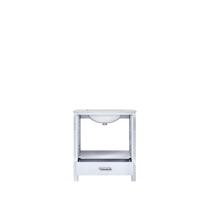 Jacques 30" White Single Vanity, White Carrara Marble Top, White Square Sink and no Mirror - LJ342230SADS000