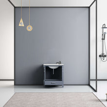 Load image into Gallery viewer, Jacques 30&quot; Dark Grey Single Vanity, White Carrara Marble Top, White Square Sink and no Mirror - LJ342230SBDS000