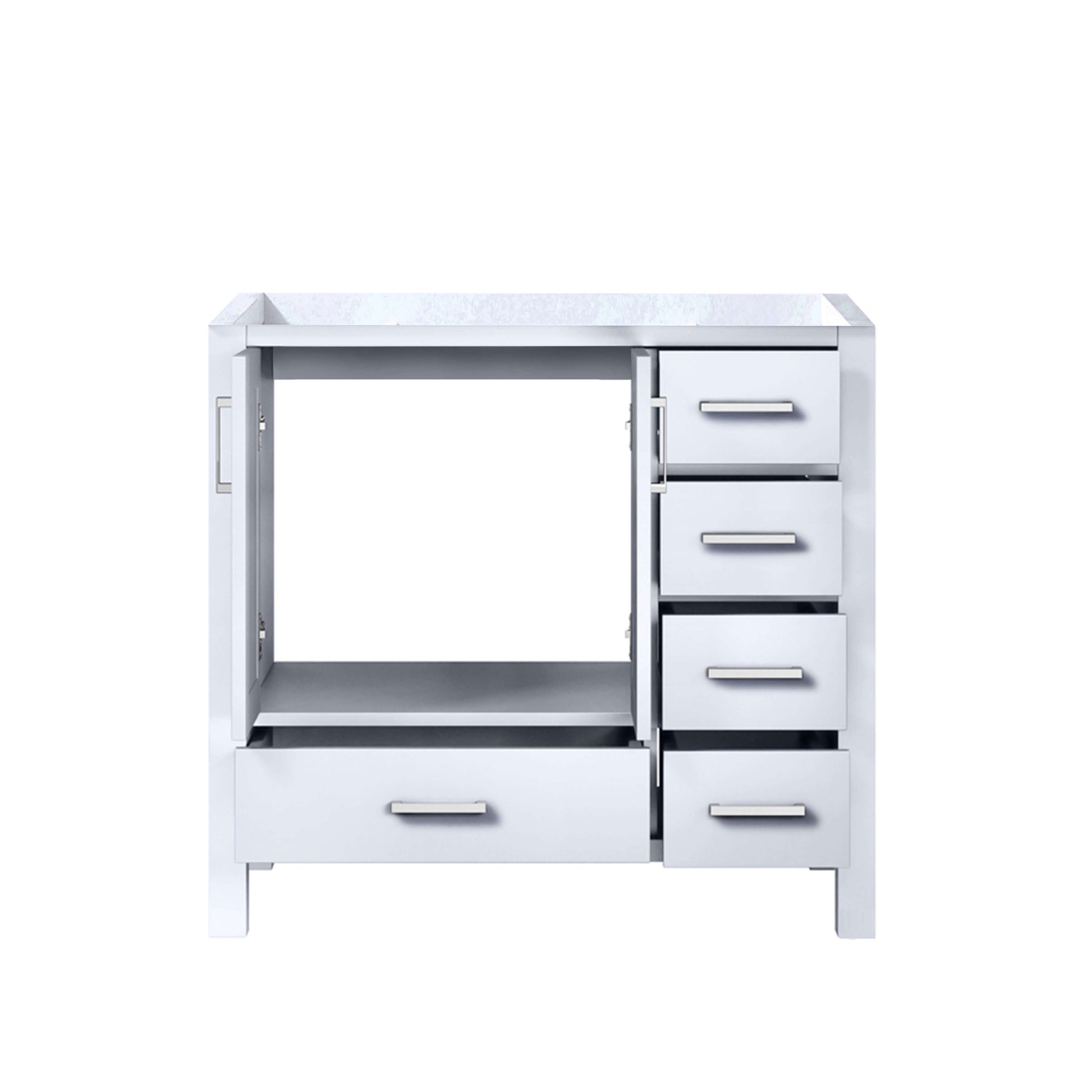 Jacques 36" White Vanity Cabinet Only - Left Version - LJ342236SA00000L