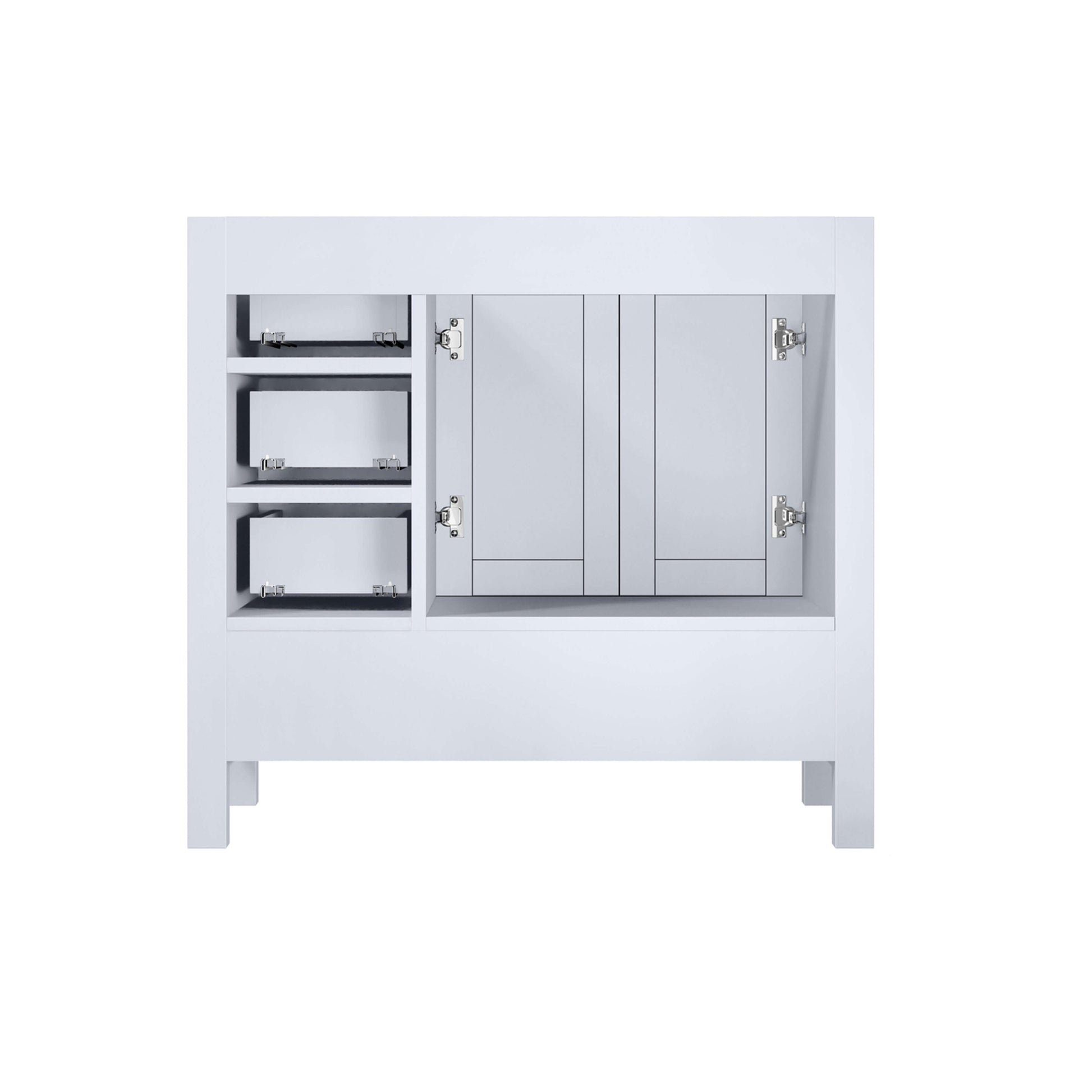 Jacques 36" White Vanity Cabinet Only - Left Version - LJ342236SA00000L