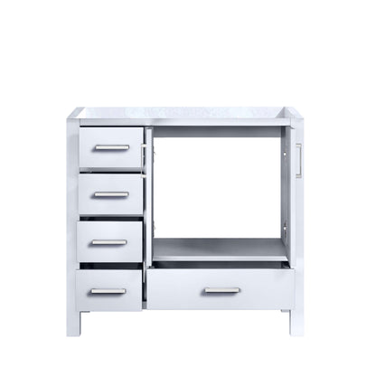 Jacques 36" White Vanity Cabinet Only - Right Version - LJ342236SA00000R