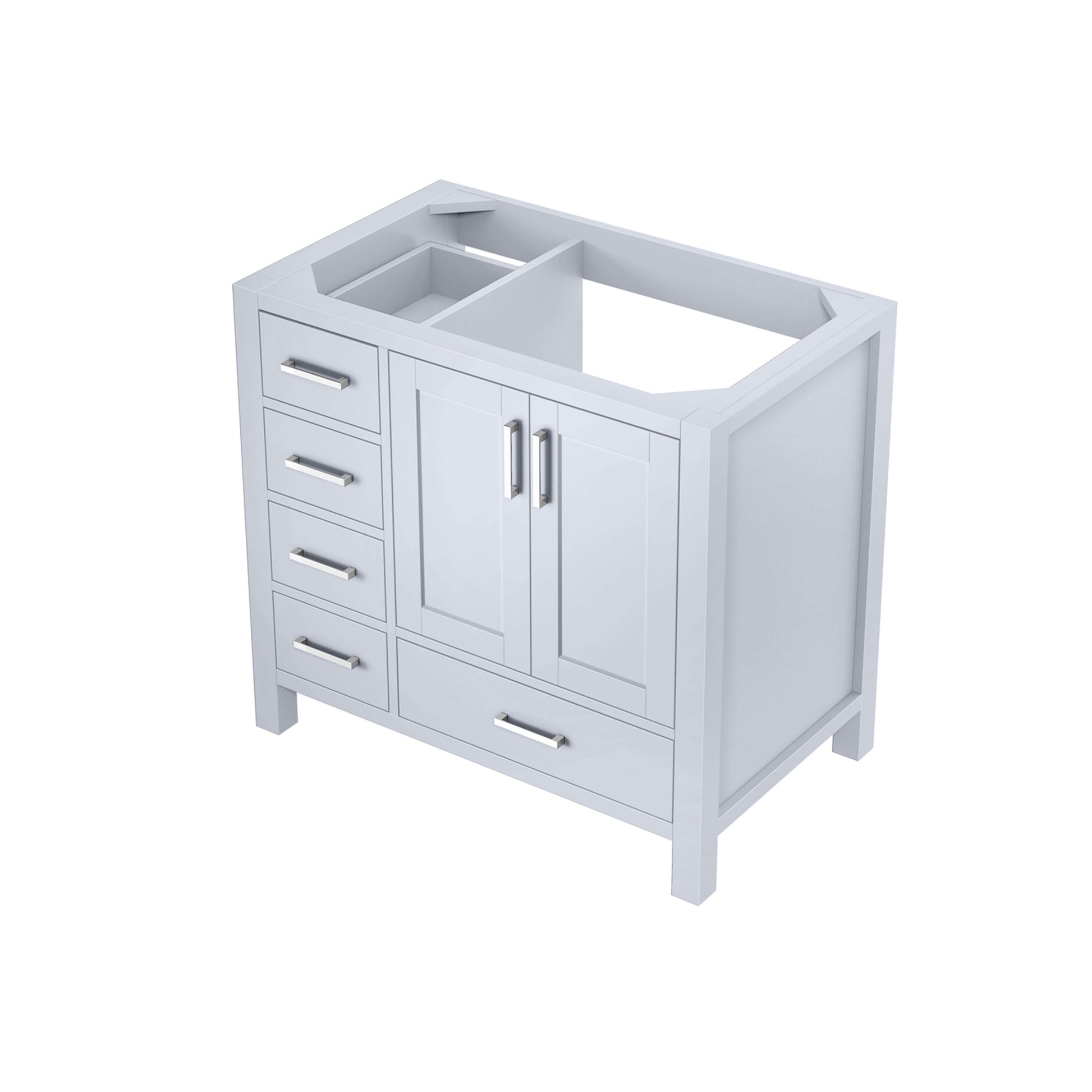 Jacques 36" White Vanity Cabinet Only - Right Version - LJ342236SA00000R