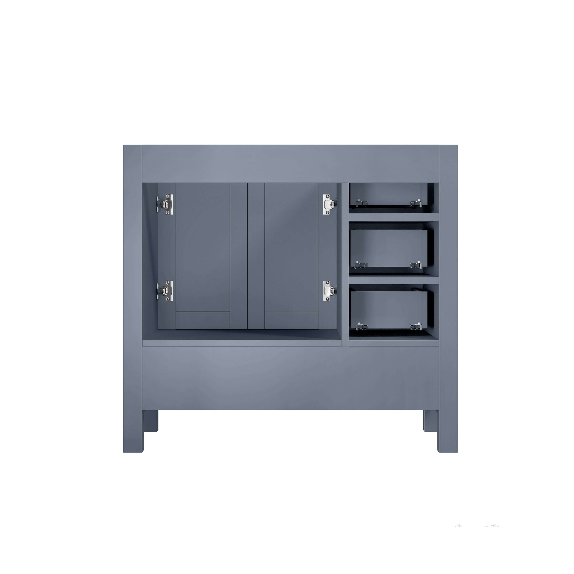 Jacques 36" Dark Grey Vanity Cabinet Only - Right Version - LJ342236SB00000R