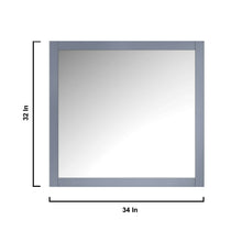 Load image into Gallery viewer, Jacques 36&quot; Dark Grey Single Vanity, no Top and 34&quot; Mirror - Left Version - LJ342236SB00M34L