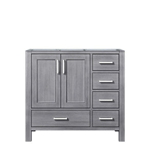 Jacques 36" Distressed Grey Vanity Cabinet Only - Left Version - LJ342236SD00000L