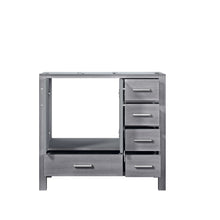 Load image into Gallery viewer, Jacques 36&quot; Distressed Grey Vanity Cabinet Only - Left Version - LJ342236SD00000L