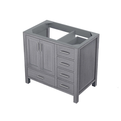 Jacques 36" Distressed Grey Vanity Cabinet Only - Left Version - LJ342236SD00000L