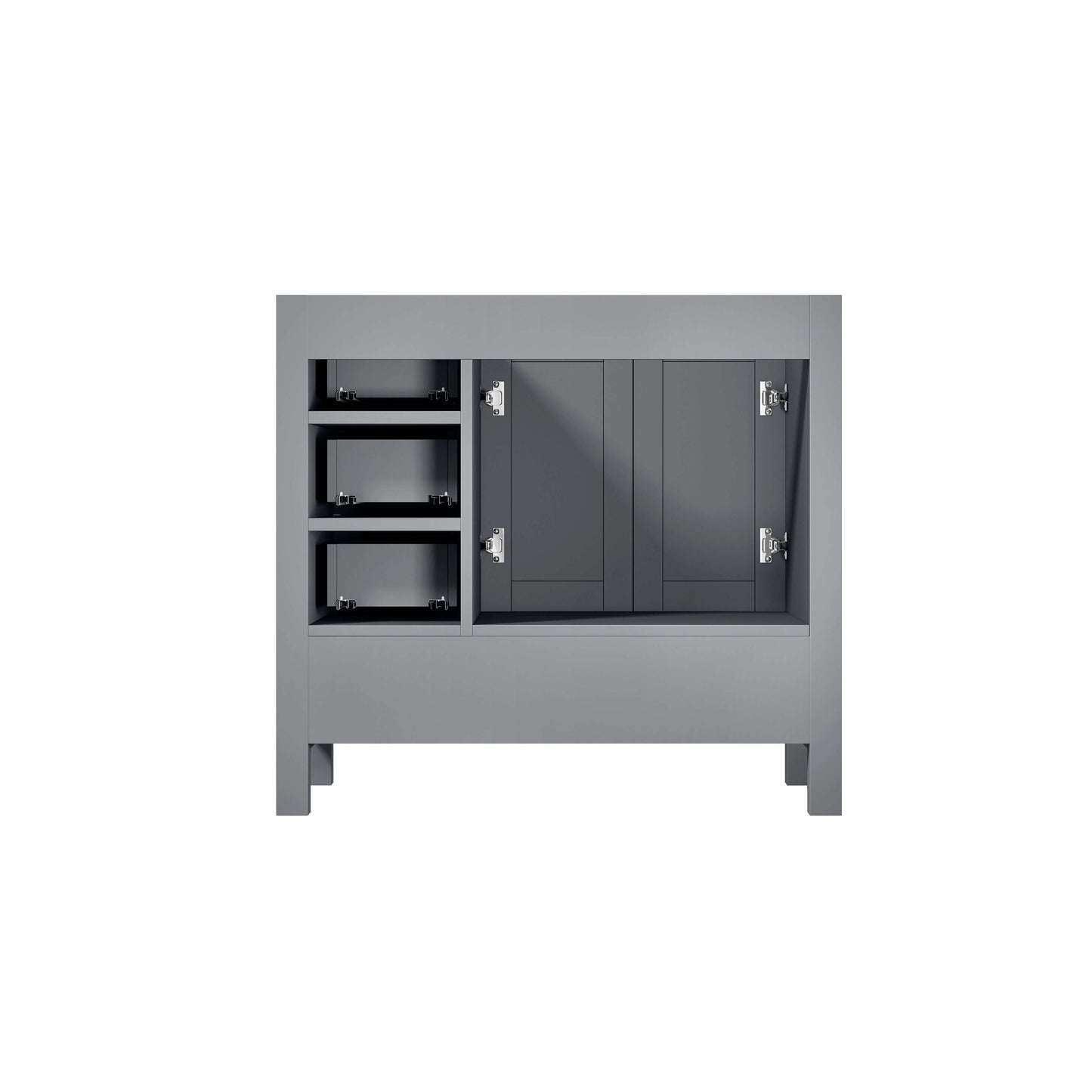 Jacques 36" Distressed Grey Vanity Cabinet Only - Left Version - LJ342236SD00000L