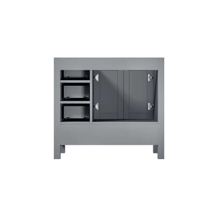 Jacques 36" Distressed Grey Vanity Cabinet Only - Left Version - LJ342236SD00000L