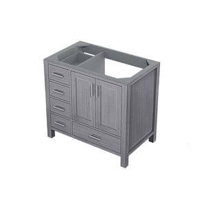 Jacques 36" Distressed Grey Vanity Cabinet Only - Right Version - LJ342236SD00000R