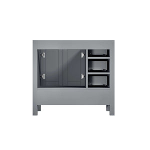 Jacques 36" Distressed Grey Vanity Cabinet Only - Right Version - LJ342236SD00000R
