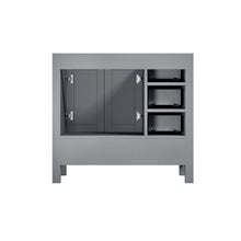 Load image into Gallery viewer, Jacques 36&quot; Distressed Grey Single Vanity, no Top and 34&quot; Mirror - Right Version - LJ342236SD00M34R