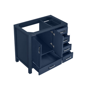 Jacques 36" Navy Blue Vanity Cabinet Only - Left Version - LJ342236SE00000L