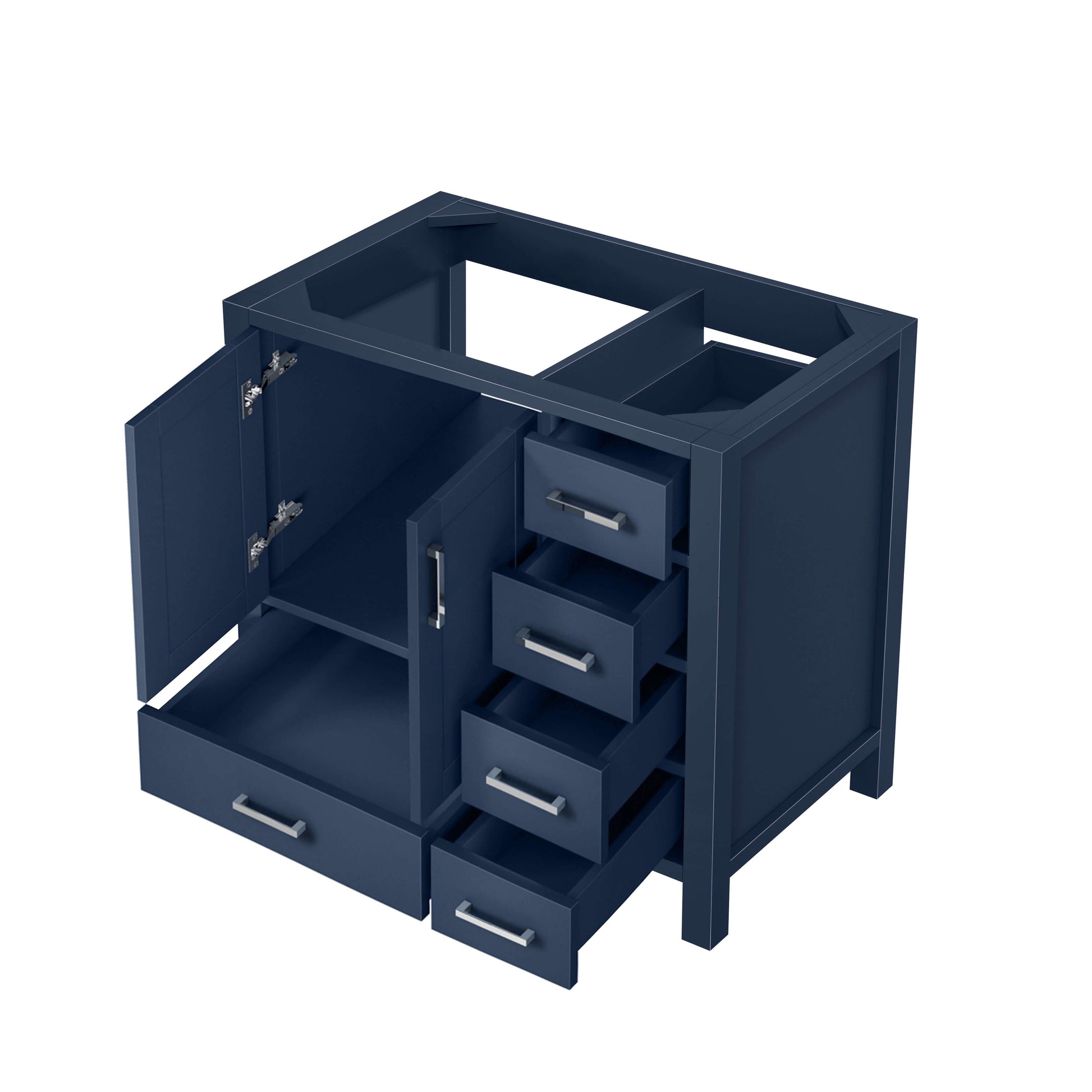 Jacques 36" Navy Blue Vanity Cabinet Only - Left Version - LJ342236SE00000L