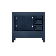 Load image into Gallery viewer, Jacques 36&quot; Navy Blue Single Vanity, no Top and 34&quot; Mirror - Right Version - LJ342236SE00M34R