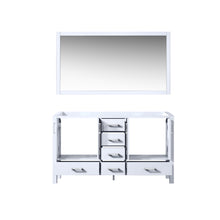 Load image into Gallery viewer, Jacques 60&quot; White Double Vanity, no Top and 58&quot; Mirror - LJ342260DA00M58