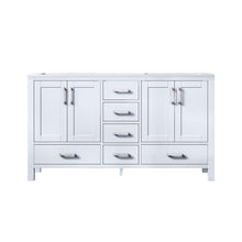 Load image into Gallery viewer, Jacques 60&quot; White Double Vanity, White Carrara Marble Top, White Square Sinks and no Mirror - LJ342260DADS000