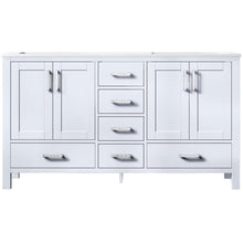 Load image into Gallery viewer, Jacques 60&quot; White Double Vanity, White Quartz Top, White Square Sinks and no Mirror - LJ342260DAWQ000